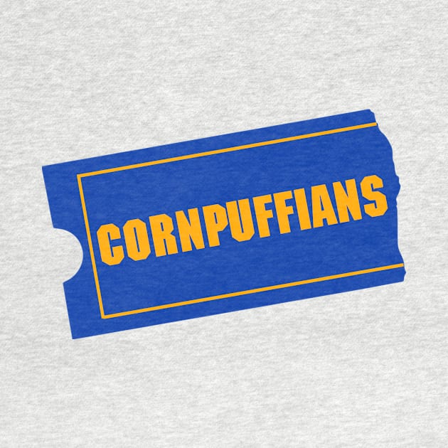 Limited Edition Blockbuster Video Inspired Corn Puffians Design! by Corn Puff Records